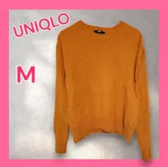 ユニクロ ニット セーター 長袖 レディース M オレンジ ウール100