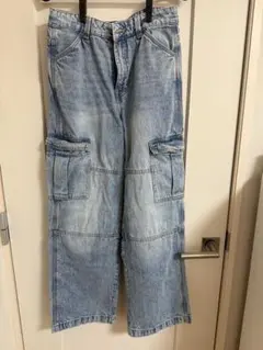H&M ライトブルー カーゴパンツ