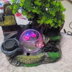 和風 オブジェ 東屋風 卓上噴水 ライト付き インテリア - メルカリ