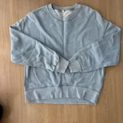 UNIQLO ライトブルークルーネックトレーナー Mサイズ