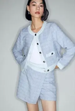 H＆M　ツイードデニムセットアップ