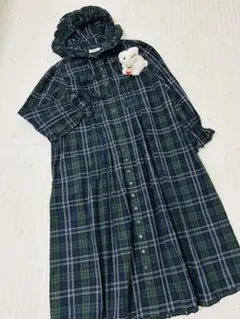 ブルー ロングワンピース