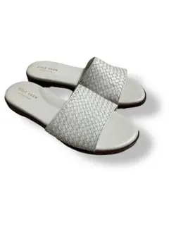 コールハーン グランド360 スライドサンダル メッシュ　レザー　ホワイト