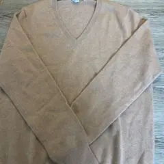 お値下げ！薄手ピンクカシミヤVネック セーター Lサイズ