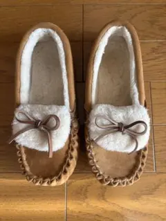 【新品・箱付き】★EMU エミュ モカシン★チェスナット/ムートン/22cm 新品・未使用】☆EMU エミュ モカシン☆チェスナット/ムートン/22cm