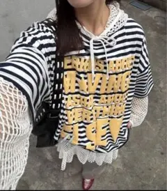 スーパーBIGボーダーロゴTシャツのサムネイル