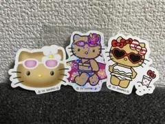 サンリオ 日焼けキティ ステッカー シール 3枚セットsweet 8月号付録