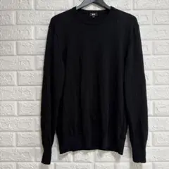 ユニクロ UNIQLO Lサイズ　エクストラファインメリノ ブラック