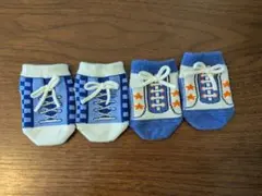 【匿名配送】ミキハウス　ベビーソックス　 2足組　新生児　9-11　靴下　男の子