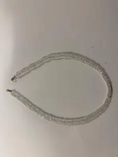 白水晶　ネックレス 透明 二重構造