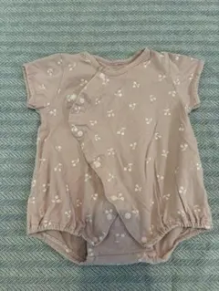 さくらんぼ柄 半袖ロンパース 60cm