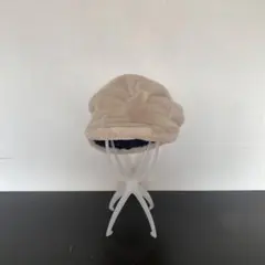 カシラ CA4LAベージュ ファー キャスケット