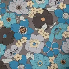 国産綿麻 ハーフリネン Kei Fabric 北欧フラワー クレマチス 50