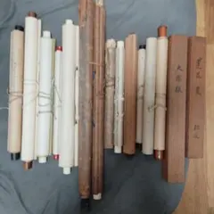 掛け軸 3本セット 山水画 松竹梅 鶴 滝 落款・署名あり 骨董品ふ