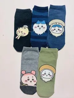 ちいかわ　うさぎ　ハチワレ　靴下　大人用　5足セットソックスのサムネイル