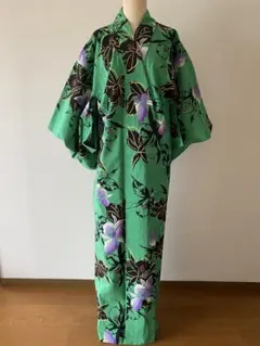 浴衣 野菜柄 白菜 青地 - メルカリ
