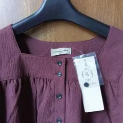 [ 未使用タグ付]SamansaMos2スクエアネックブラウス　最終値下げ