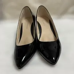 超美品❣️アシックス ランウォーク ポインテッドトゥ　パンプス エナメル 23 Eのサムネイル