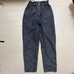 하이 웨스트 데님 팬츠 블랙 F