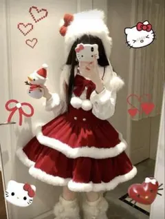 サンタコスチュームセット 赤