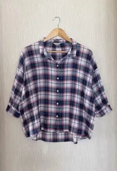Samansa Mos2 チェック柄ブラウス