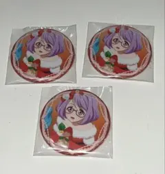 未使用品 アイカツスターズ！ チェスクッキー 缶バッジ3点セット 七倉小春