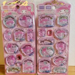 海外正規品 サンリオ ハローキティ マイメロ 水シール風 2枚