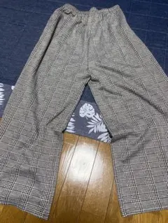 ワイドパンツ チェック