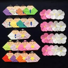 2 ハンドメイド 折り紙 千代紙 ひな祭り 壁面飾り パーツ リース