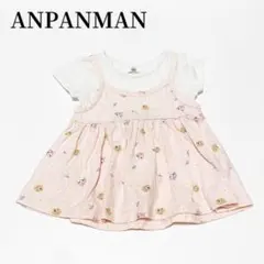 アンパンマン ドキンちゃん柄 ピンク半袖Tシャツレイヤード90子供服