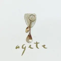 アガット agete K10 地金チャーム ピアス イヤリング ネックレス