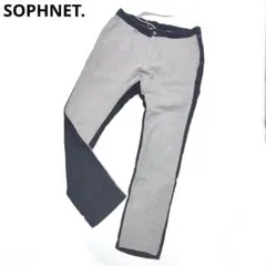 SOPHNET ソフネット 半身デニム切替　スウェットパンツ グレー　インディゴ