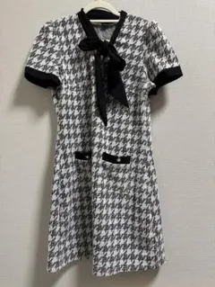 チェック柄ミニワンピース 半袖