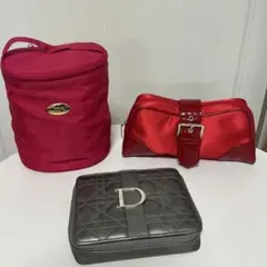 クリスチャンディオール Dior キルティングポーチ ミラー付き　他