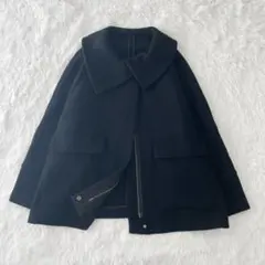美品 ADAM ET ROPE FAbRICA メルトンショートコート カシミヤ
