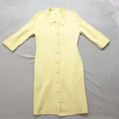 FOXEY BOUTIQUE ドライ鹿の子 A1350 ニットワンピース M 黄のサムネイル