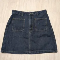 GU ダークブルー タイトミニスカート S