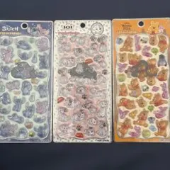 【新品未開封】プチドロップステッカー 101匹わんちゃん/プーさん/スティッチ