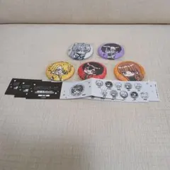 カラフルピーチ　刺繍缶バッジ ゆあんたっつんえともふどぬく