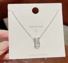 ネックレス　ペンダント　レディース　シルバー　ダンシングストーン　うさぎ