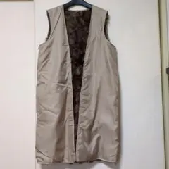ベージュ ノースリーブ ファーコート