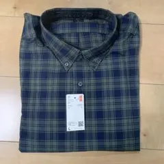 UNIQLO EFCブロードチェックシャツ Lサイズ オリーブ