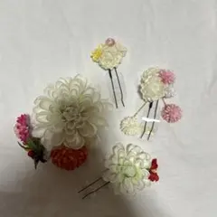 髪飾り 4点セット 成人式 卒業式