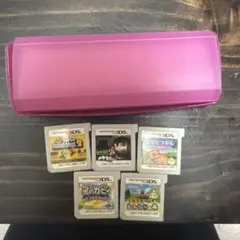 ニンテンドー3DSソフト5本セット ピンクケース