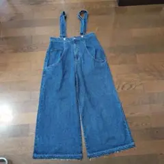 本日限定価格 ルカレディラックルカ フリンジワイドデニムサロペット
