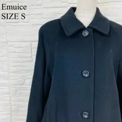 Emuice カシミヤ100% ステンカラーコート 黒 Sのサムネイル