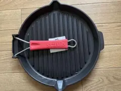 ストウブ staub グリルパン 黒 赤ハンドル