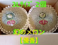 超希少・幻のメロン】茨城県産 優香（ゆうか） 特大3Lサイズ 2個 送料