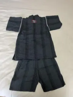 黒のストライプ柄甚平 100cm