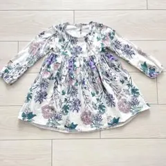 next baby ネクストベビー 花柄ワンピース 90 パープル
